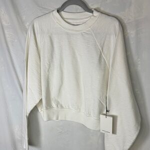 Spiritual Gangster White Cropped cut-out Sweatshirt NWT S
